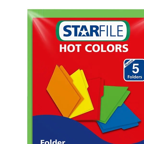 FOLDER CTA. HOTCOLORS STARFILE VERDE PAQUETE C5 PZAS